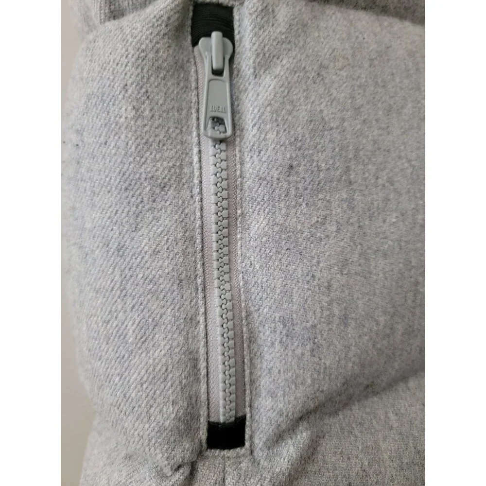 Gap Outdoor Edition Wool Blend Gray Winter Down Puffer Vest w/ Faux Fur Hood S - Picture 4 of 9